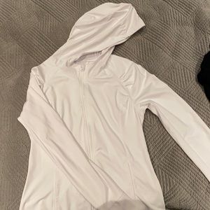 Athleta white zip up